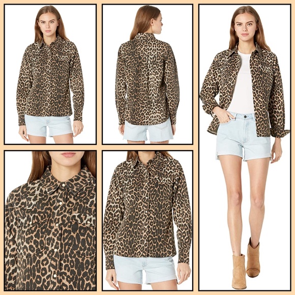 ALL SAINTS- Ezra Animal Print Twill Shirt (NWT) - Picture 2 of 16